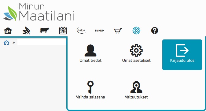 Kirjaudu pois Minun Maatilani -ohjelmasta