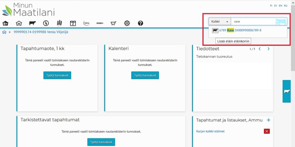 siirtoilmoitus Minun Maatilani nauta