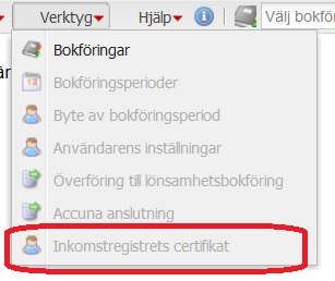 Inkomstregistrets certifikat