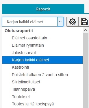 Muokattavat raportit -moduulilla tehostat eläinten seurantaa